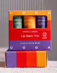 Uoga uoga Balm Trio Lūpu balzamu komplekts