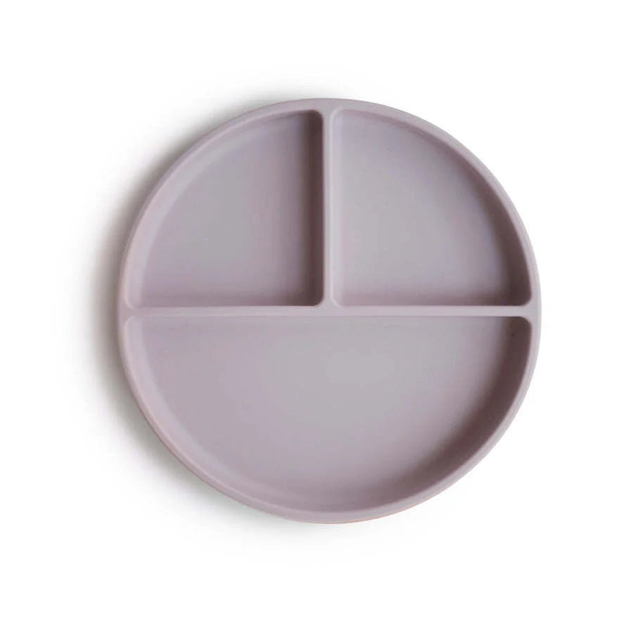 Mushie silikona silikona šķīvis tumši violetā krāsā