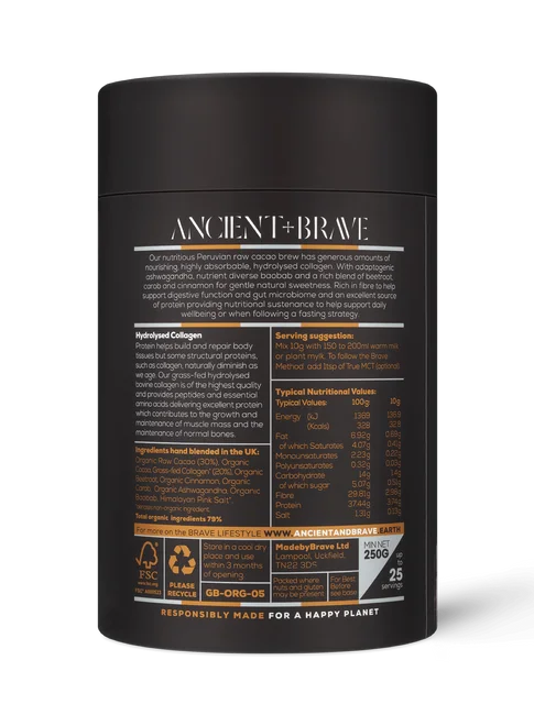 Ancient + Brave Cacao + Collagen 250g